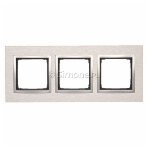 DRN3/77 Ramka potrójna Nature Metal Inox Klasyczny Simon 54 - Widok z przodu