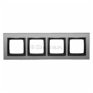 DRN4/72 Ramka poczwórna Nature Szkło Burzowa Chmura Simon 54 - Widok z przodu