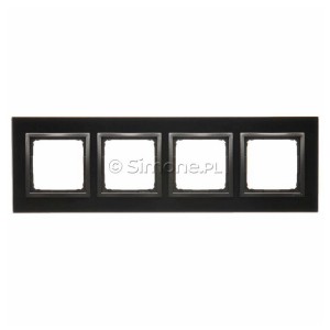 DRN4/73 Ramka poczwórna Nature Szkło Zastygła Lawa Simon 54 - Widok z przodu