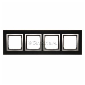 DRN4/74 Ramka poczwórna Nature Szkło Księżycowa Lawa Simon 54 - Widok z przodu