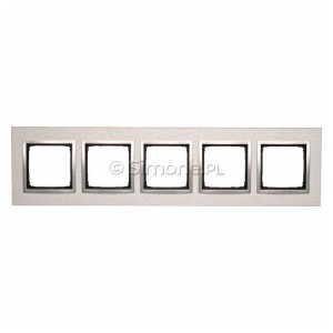 DRN5/77 Ramka pięciokrotna Nature Metal Inox Klasyczny Simon 54 - Widok z przodu