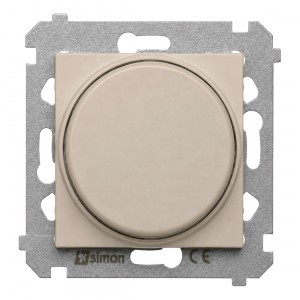 DS9L.01/42 Ściemniacz naciskowo-obrotowy do LED Ściemnialnych 2-250W 230V Kaszmirowy Simon 54 - Widok z przodu