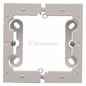 DSC/11 Puszka natynkowa pojedyncza, składana Biały Simon 54 - Widok z przodu