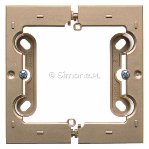 DSC/44 Puszka natynkowa pojedyncza, składana Złoty Mat Simon 54 - Widok z przodu
