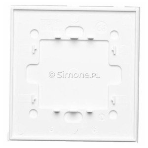 Panel Simon Touch Szkło 1-Modułowy z jednym polem dotykowym, Współpracuje z ST1M lub ST1S Biała Perła Simon 54 Touch - Widok z tyłu)