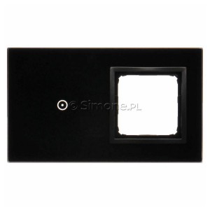 DSTR210/73 Panel Simon Touch Szkło 2-Modułowy, 1M z jednym polem dotykowym (ST1M lub ST1S), 2M z dowolnym elementem osprzętu z serii Simon 54 Zastygła Lawa Simon 54 - Widok z przodu