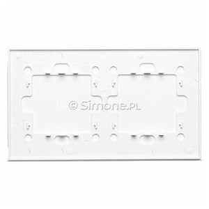 Panel Simon Touch Szkło 2-Modułowy, 1M z jednym polem dotykowym (ST1M lub ST1S), 2M z jednym polem dotykowym (ST1M lub ST1S) Biała Perła Simon 54 Touch - Widok z tyłu)