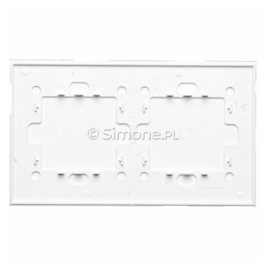 Panel Simon Touch Szkło 2-Modułowy, 1M z jednym polem dotykowym (ST1M lub ST1S), 2M z dwoma polami dotykowymi w poziomie (ST2M lub ST2S) Biała Perła Simon 54 - Widok z tyłu)