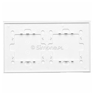 Panel Simon Touch Szkło 2-Modułowy, 1M z jednym polem dotykowym (ST1M lub ST1S), 2M z dwoma polami dotykowymi w pionie (ST1Z) Biała Perła Simon 54 - Widok z tyłu)