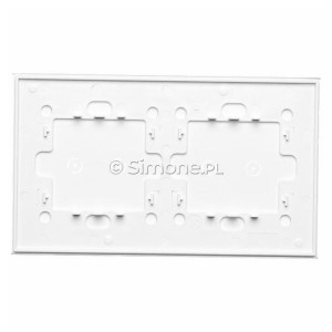 Panel Simon Touch Szkło 2-Modułowy, 1M z dwoma polami dotykowymi w poziomie (ST2M lub ST2S), 2M z dwoma polami dotykowymi w poziomie (ST2M lub ST2S) Biała Perła Simon 54 - Widok z tyłu)