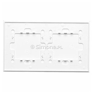 Panel Simon Touch Szkło 2-Modułowy, 1M z dwoma polami dotykowymi w poziomie (ST2M lub ST2S), 2M z dwoma polami dotykowymi w pionie (ST1Z) Biała Perła Simon 54 - Widok z tyłu)