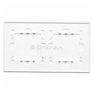 Panel Simon Touch Szkło 2-Modułowy, 1M z dwoma polami dotykowymi w poziomie (ST2M lub ST2S), 2M z czterema polami dotykowymi (ST2Z) Biała Perła Simon 54 - Widok z tyłu)