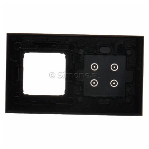 DSTR240/73 Panel Simon Touch Szkło 2-Modułowy, 1M z czterema polami dotykowymi (ST2Z), 2M z dowolnym elementem osprzętu z serii Simon 54 Zastygła Lawa Simon 54 - Widok z tyłu)