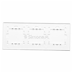Panel Simon Touch Szkło 3-Modułowy, 1M z jednym polem dotykowym (ST1M lub ST1S), 2M z jednym polem dotykowym (ST1M lub ST1S), 3M z jednym polem dotykowym (ST1M lub ST1S) Biała Perła Simon 54 Touch - Widok z tyłu)
