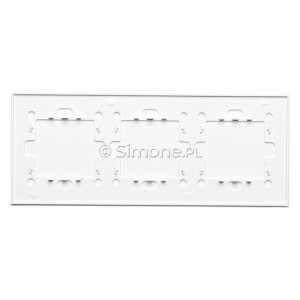 Panel Simon Touch Szkło 3-Modułowy, 1M z jednym polem dotykowym (ST1M lub ST1S), 2M z jednym polem dotykowym (ST1M lub ST1S), 3M z dwoma polami dotykowymi w poziomie (ST2M lub ST2S) Biała Perła Simon 54 Touch - Widok z tyłu)