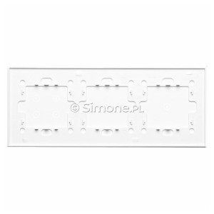 Panel Simon Touch Szkło 3-Modułowy, 1M z jednym polem dotykowym (ST1M lub ST1S), 2M z jednym polem dotykowym (ST1M lub ST1S), 3M z czterema polami dotykowymi (ST2Z) Biała Perła Simon 54 Touch - Widok z tyłu)
