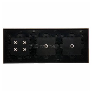 Panel Simon Touch Szkło 3-Modułowy, 1M z jednym polem dotykowym (ST1M lub ST1S), 2M z jednym polem dotykowym (ST1M lub ST1S), 3M z czterema polami dotykowymi (ST2Z) Zastygła Lawa Simon 54 Touch - Widok z tyłu)