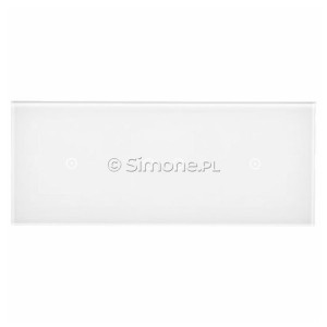 Panel Simon Touch Szkło 3-Modułowy, 1M z jednym polem dotykowym (ST1M lub ST1S), 2M z dwoma polami dotykowymi w poziomie (ST1Z), 3M z jednym polem dotykowym (ST1M lub ST1S) Biała Perła Simon 54 Touch - Widok z przodu