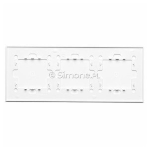 Panel Simon Touch Szkło 3-Modułowy, 1M z jednym polem dotykowym (ST1M lub ST1S), 2M z dwoma polami dotykowymi w poziomie (ST1Z), 3M z jednym polem dotykowym (ST1M lub ST1S) Biała Perła Simon 54 Touch - Widok z tyłu)