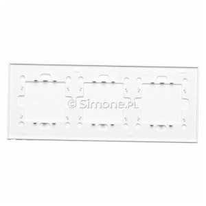 Panel Simon Touch Szkło 3-Modułowy, 1M z jednym polem dotykowym (ST1M lub ST1S), 2M z dwoma polami dotykowymi w poziomie (ST2M lub ST2S), 3M z dwoma polami dotykowymi w poziomie (ST2M lub ST2S) Biała Perła Simon 54 Touch - Widok z tyłu)