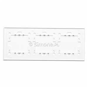 Panel Simon Touch Szkło 3-Modułowy, 1M z jednym polem dotykowym (ST1M lub ST1S), 2M z dwoma polami dotykowymi w poziomie (ST1Z), 3M z dwoma polami dotykowymi w pionie (ST1Z) Biała Perła Simon 54 Touch - Widok z tyłu)