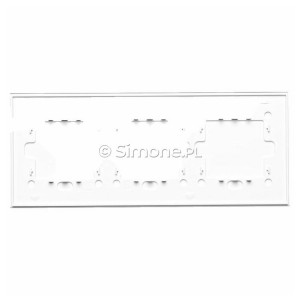 Panel Simon Touch Szkło 3-Modułowy, 1M z jednym polem dotykowym (ST1M lub ST1S), 2M z dwoma polami dotykowymi w poziomie (ST1Z), 3M z czterema polami dotykowymi (ST2Z) Biała Perła Simon 54 Touch - Widok z tyłu)