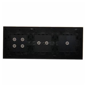 Panel Simon Touch Szkło 3-Modułowy, 1M z jednym polem dotykowym (ST1M lub ST1S), 2M z dwoma polami dotykowymi w poziomie (ST1Z), 3M z czterema polami dotykowymi (ST2Z) Zastygła Lawa Simon 54 Touch - Widok z tyłu)