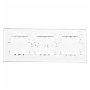 Panel Simon Touch Szkło 3-Modułowy, 1M z jednym polem dotykowym (ST1M lub ST1S), 2M z dwoma polami dotykowymi w pionie (ST1Z), 3M z czterema polami dotykowymi (ST2Z) Biała Perła Simon 54 - Widok z tyłu)