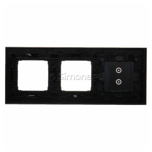 Panel Simon Touch Szkło 3-Modułowy, 1M z dwoma polami dotykowymi w pionie (ST1Z), 2M z dowolnym elementem osprzętu z serii Simon 54, 3M z dowolnym elementem osprzętu z serii Simon 54 Zastygła Lawa Simon 54 - Widok z tyłu)