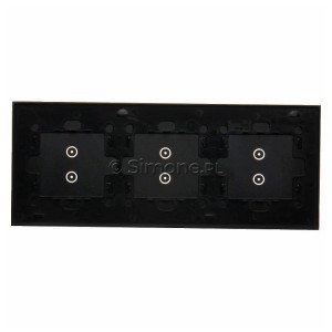 Panel Simon Touch Szkło 3-Modułowy, 1M z dwoma polami dotykowymi w pionie (ST1Z), 2M z dwoma polami dotykowymi w pionie (ST1Z), 3M z dwoma polami dotykowymi w pionie (ST1Z) Zastygła Lawa Simon 54 - Widok z tyłu)