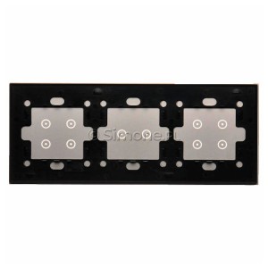 Panel Simon Touch Szkło 3-Modułowy, 1M z czterema polami dotykowymi (ST2Z), 2M z dwoma polami dotykowymi w poziomie (ST1Z), 3M z czterema polami dotykowymi (ST2Z) Srebrna Mgła Simon 54 - Widok z tyłu)