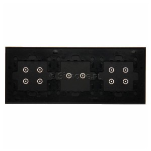 Panel Simon Touch Szkło 3-Modułowy, 1M z czterema polami dotykowymi (ST2Z), 2M z dwoma polami dotykowymi w poziomie (ST1Z), 3M z czterema polami dotykowymi (ST2Z) Zastygła Lawa Simon 54 - Widok z tyłu)