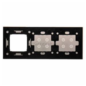 Panel Simon Touch Szkło 3-Modułowy, 1M z czterema polami dotykowymi (ST2Z), 2M z czterema polami dotykowymi (ST2Z), 3M z dowolnym elementem osprzętu z serii Simon 54 Srebrna Mgła Simon 54 - Widok z tyłu)