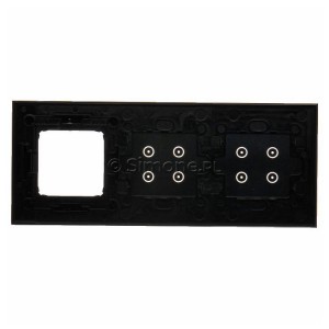 Panel Simon Touch Szkło 3-Modułowy, 1M z czterema polami dotykowymi (ST2Z), 2M z czterema polami dotykowymi (ST2Z), 3M z dowolnym elementem osprzętu z serii Simon 54 Zastygła Lawa Simon 54 - Widok z tyłu)