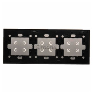 Panel Simon Touch Szkło 3-Modułowy, 1M z czterema polami dotykowymi (ST2Z), 2M z czterema polami dotykowymi (ST2Z), 3M z czterema polami dotykowymi (ST2Z) Srebrna Mgła Simon 54 - Widok z tyłu)
