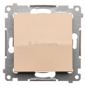 DW1.01/41 Łącznik pojedynczy 10A Kremowy Simon 54 - Widok z przodu