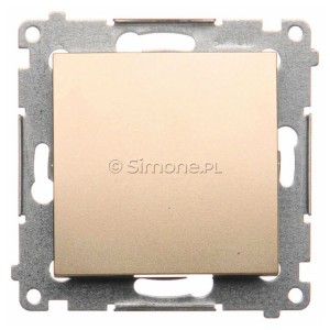 DW1.01/44 Łącznik pojedynczy 10A Złoty Mat Simon 54 - Widok z przodu