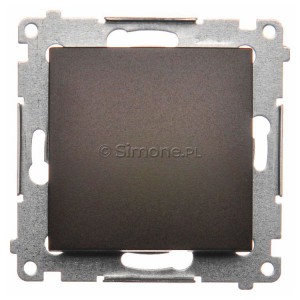 DW1.01/46 Łącznik pojedynczy 10A Brąz Mat Simon 54 - Widok z przodu