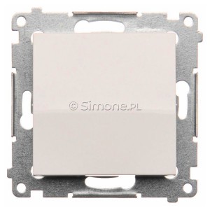 DW1A.01/11 Łącznik pojedynczy 16A Biały Simon 54 - Widok z przodu