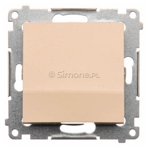 DW1A.01/41 Łącznik pojedynczy 16A Kremowy Simon 54 - Widok z przodu