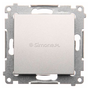 DW1A.01/43 Łącznik pojedynczy 16A Srebrny Mat Simon 54 - Widok z przodu