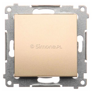 DW1A.01/44 Łącznik pojedynczy 16A Złoty Mat Simon 54 - Widok z przodu