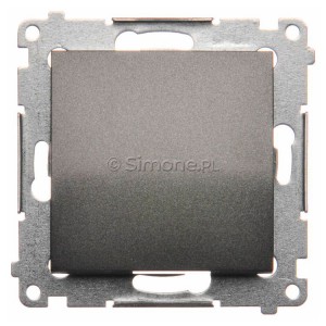 DW1A.01/48 Łącznik pojedynczy 16A Antracyt Simon 54 - Widok z przodu