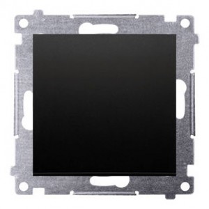 DW1A.01/49 Łącznik pojedynczy 16A Czarny Mat Simon 54 - Widok z przodu