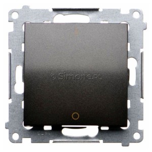 DW2.01/48 Łącznik dwubiegunowy 10A Antracyt Simon 54 - Widok z przodu