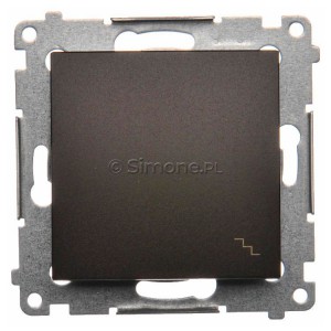 DW6.01/46 Łącznik schodowy 10A Brąz Mat Simon 54 - Widok z przodu