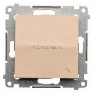 DW6A.01/41 Łącznik schodowy 16A Kremowy Simon 54 - Widok z przodu