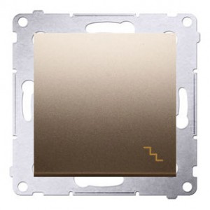 DW6A.01/44 Łącznik schodowy 16A Złoty Mat Simon 54 - Widok z przodu