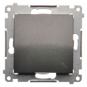 DW6A.01/48 Łącznik schodowy 16A Antracyt Simon 54 - Widok z przodu