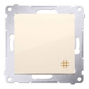 DW7.01/41 Łącznik krzyżowy 10A Kremowy Simon 54 - Widok z przodu